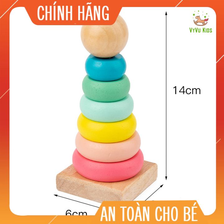 Combo 7 đồ chơi phát triển trí tuệ, Đồ chơi gỗ thông minh cho bé - giáo cụ Montessori đàn gỗ, thả hình khối VyVu Kids