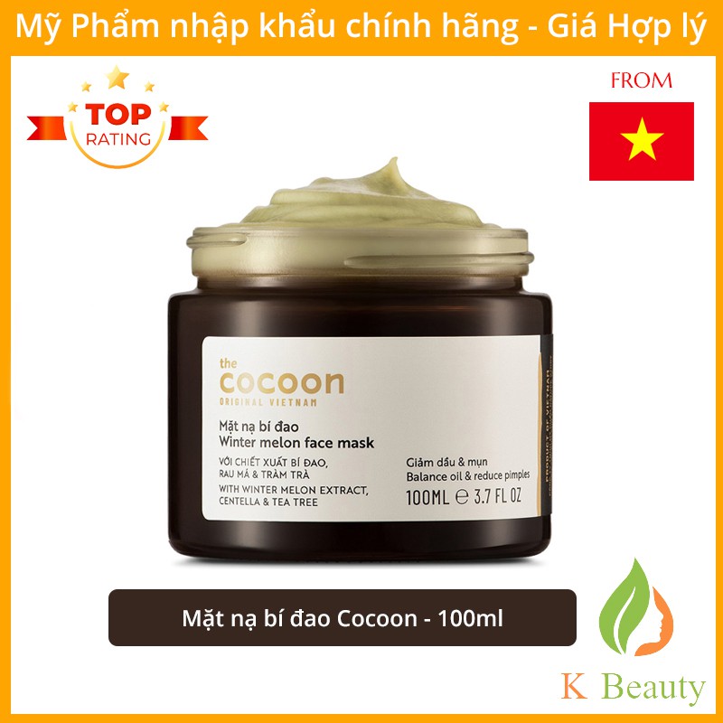 Bigsize - Mặt nạ bí đao Cocoon 100ml giảm dầu &amp; mụn - Cocoon Winter Melon Face Mask - Hàng Việt Nam Chính Hãng - 100ml