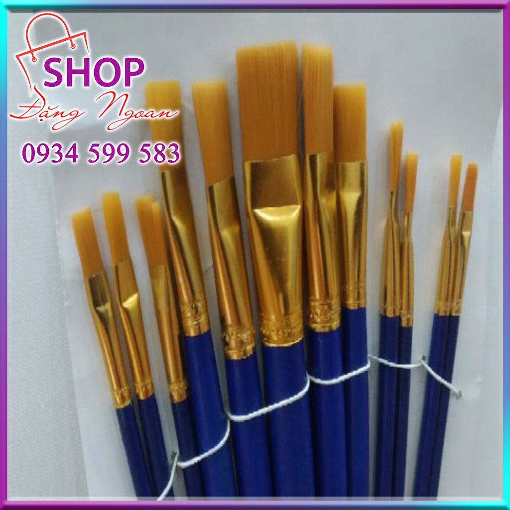 Cọ vẽ 12 cây chổi vẽ brush  lông mềm - VPP Đặng Ngoan