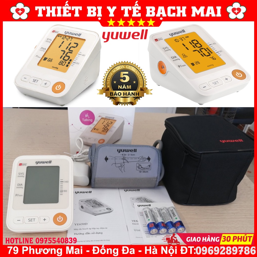 ✅ YUWELL YE650D 💖 Máy Đo Huyết Áp Có Giọng Nói Tiếng Việt Yuwell YE650D