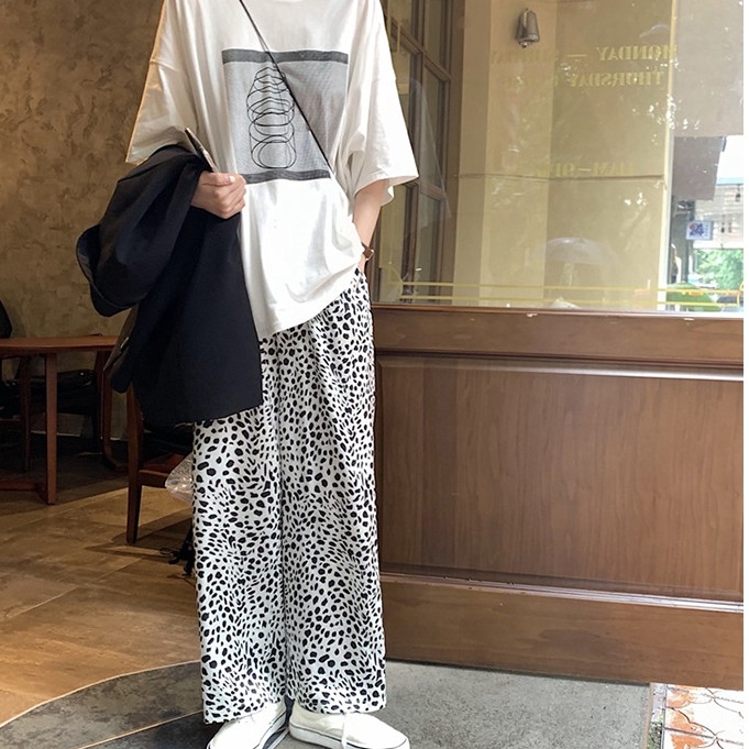 Quần Ống Rộng Xiaozhainv Họa Tiết Da Báo Thời Trang Dành Cho Nữ | BigBuy360 - bigbuy360.vn