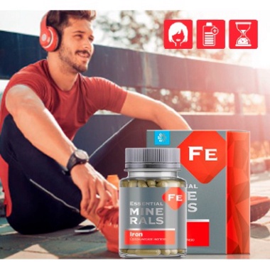 Viên uống sắt hữu cơ Essential Minerals Iron - Siberian Wellness - Hỗ trợ chuyển hóa năng lượng, giúp giảm mệt mỏi