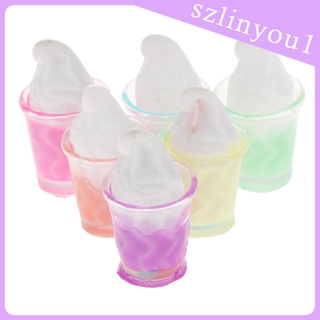 New Arrival 1/12 Scale Dollhouse Miniature Ice Cream Decoration Ornaments Accessories