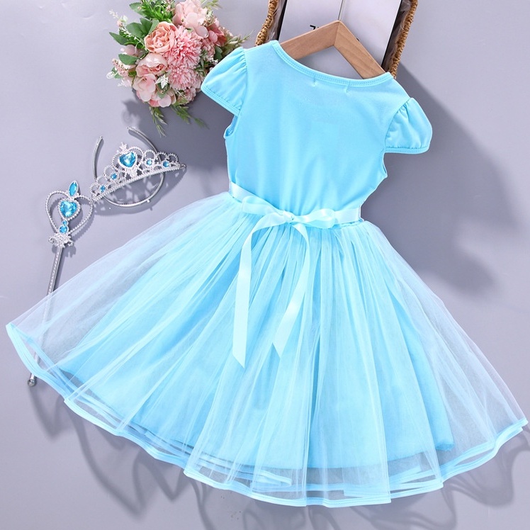 Váy đầm công chúa Elsa xinh xắn cho bé 2-7 tuổi đi học, đi chơi