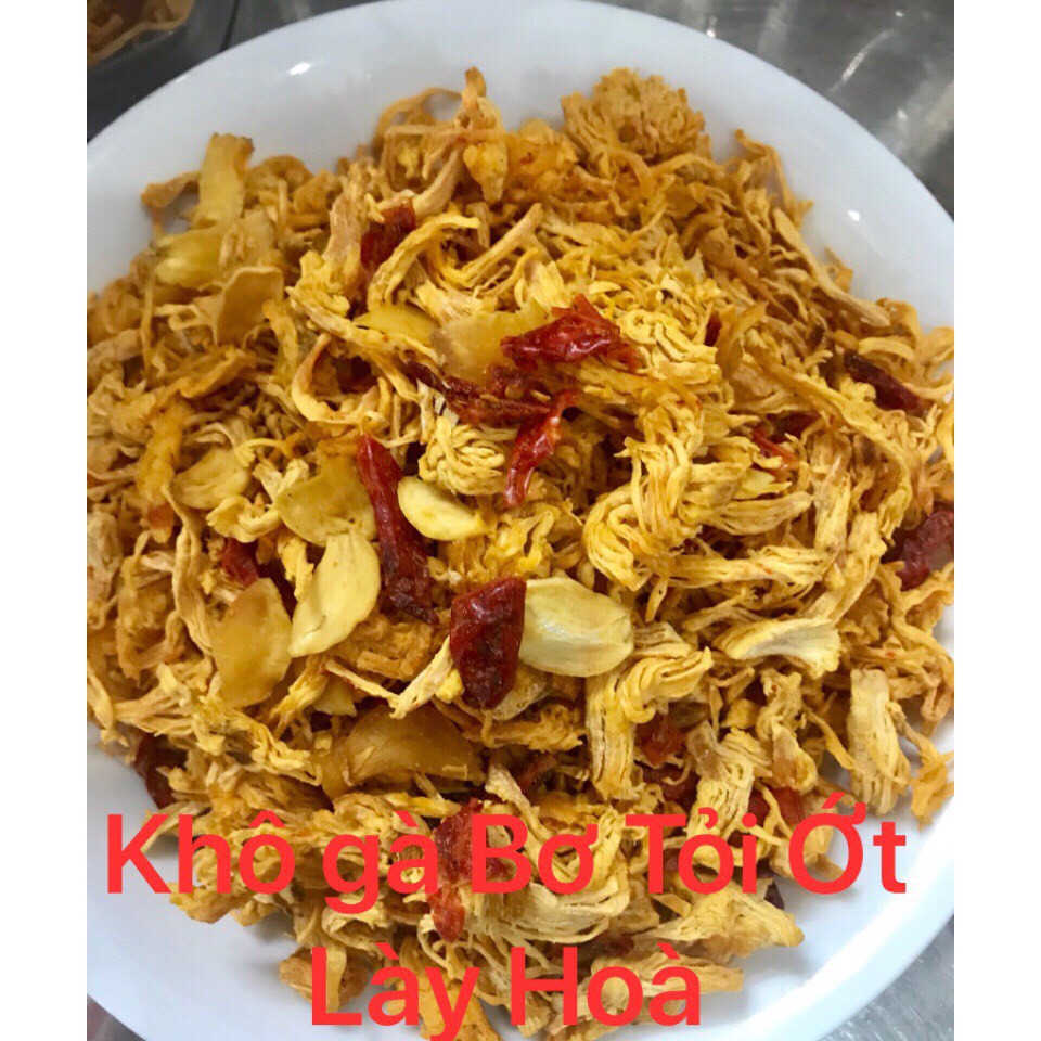 2KG khô Gà Bơ Tỏi cay Lày Hòa
