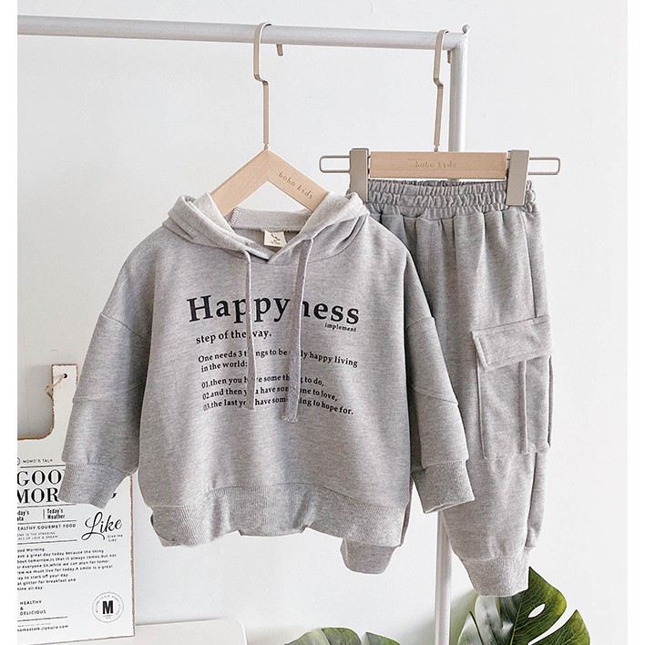 Bộ Quần Áo Nỉ Thời Trang Hoodie HP Cho Bé Trai Và Bé Gái Size 8-25kg KidsOne BN02