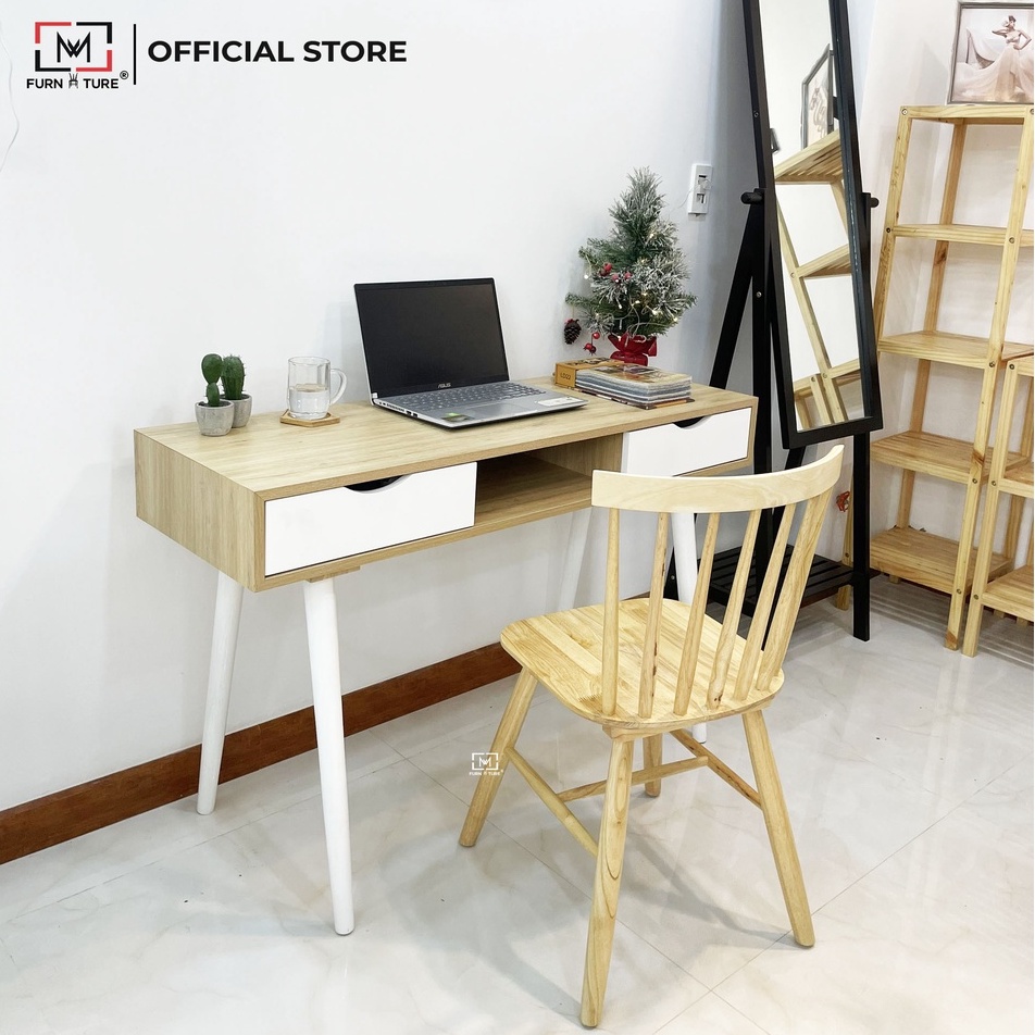 Bàn làm việc gỗ cao cấp 3 ngăn thương hiệu MW FURNITURE - Cabin table