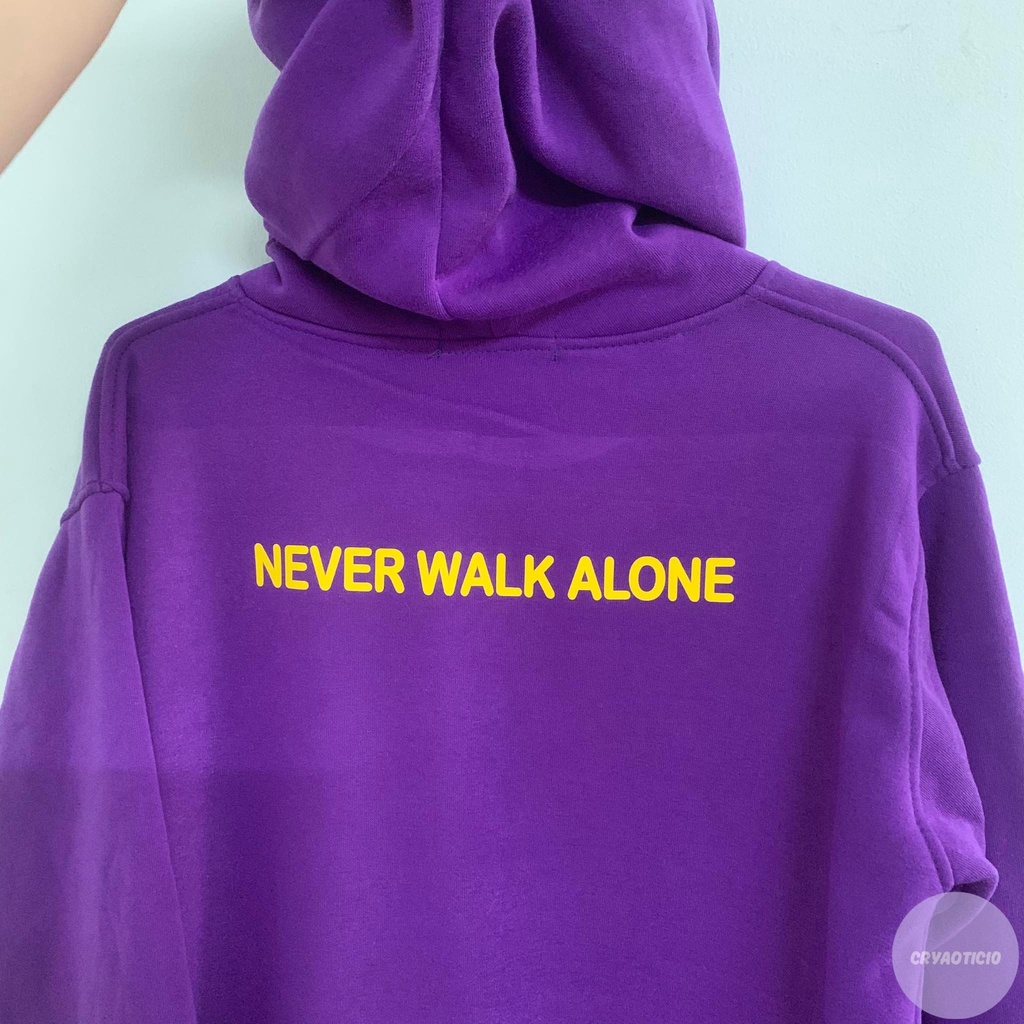 CÓ SẴN Áo hoodie Jimin BTS tím You Never Walk Alone chất nỉ unisex cryaotic10