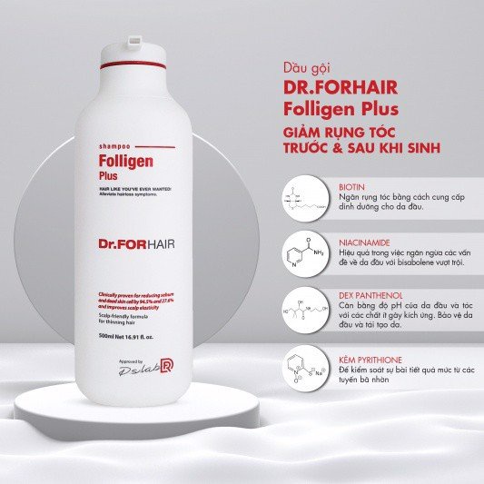 Dầu Gội Ngăn Rụng Tóc DR.FORHAIR Folligen Plus 500ml GomiMall