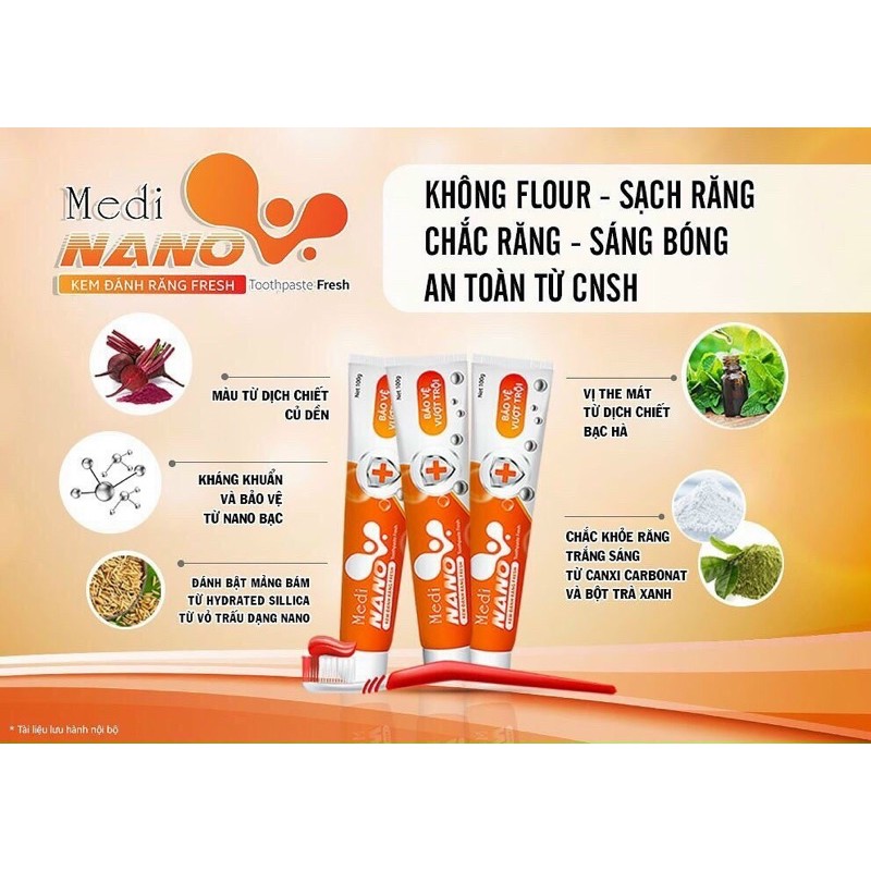 Kem Đánh Răng Medi Nano Fresh An Toàn Cho Trẻ Em