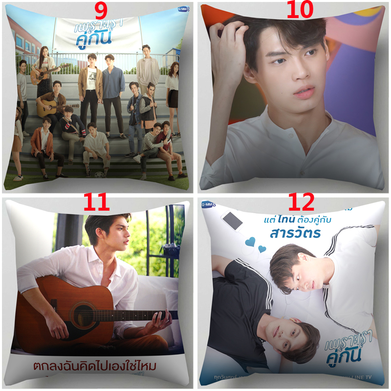 Vỏ gối polyester in hình ngôi sao thần tượng hai mặt kích thước 45x45cm