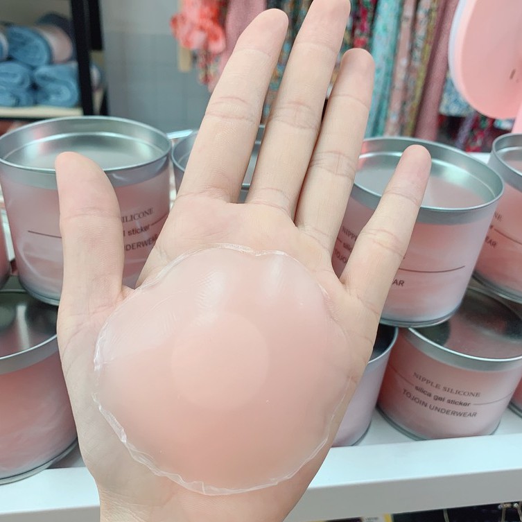 Miếng Dán Ngực Hộp 5 Cặp, Miếng Dán Ti Sillicon Siêu Dính ZANA BRA H02 - 236