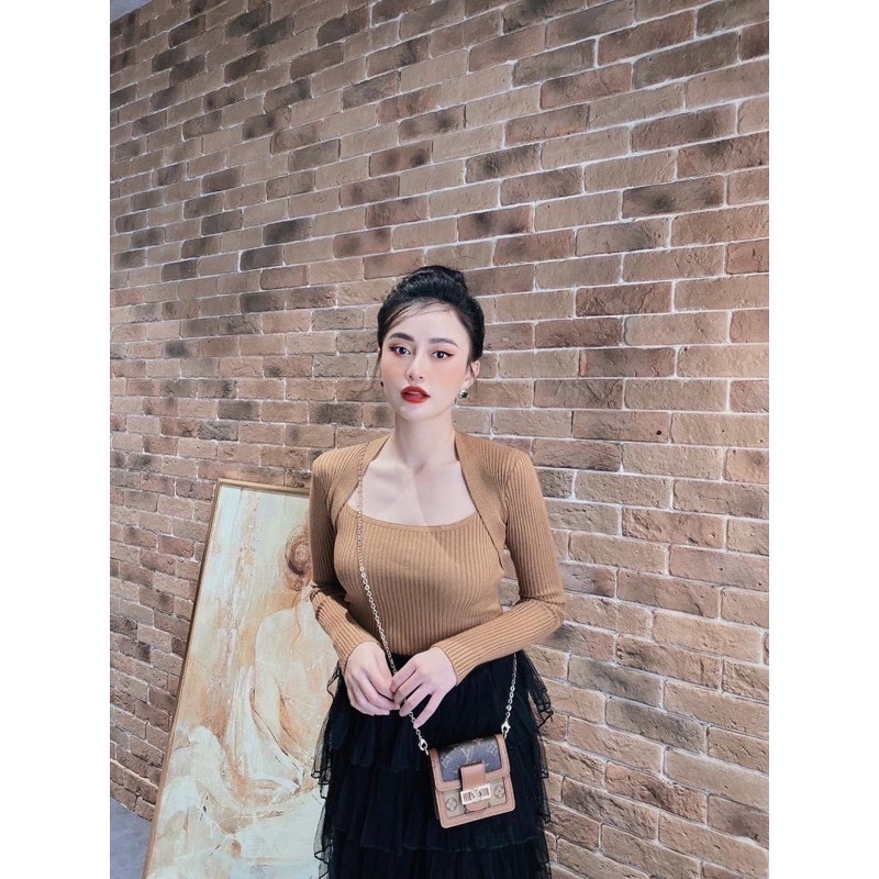 Áo len cổ vuông | BigBuy360 - bigbuy360.vn