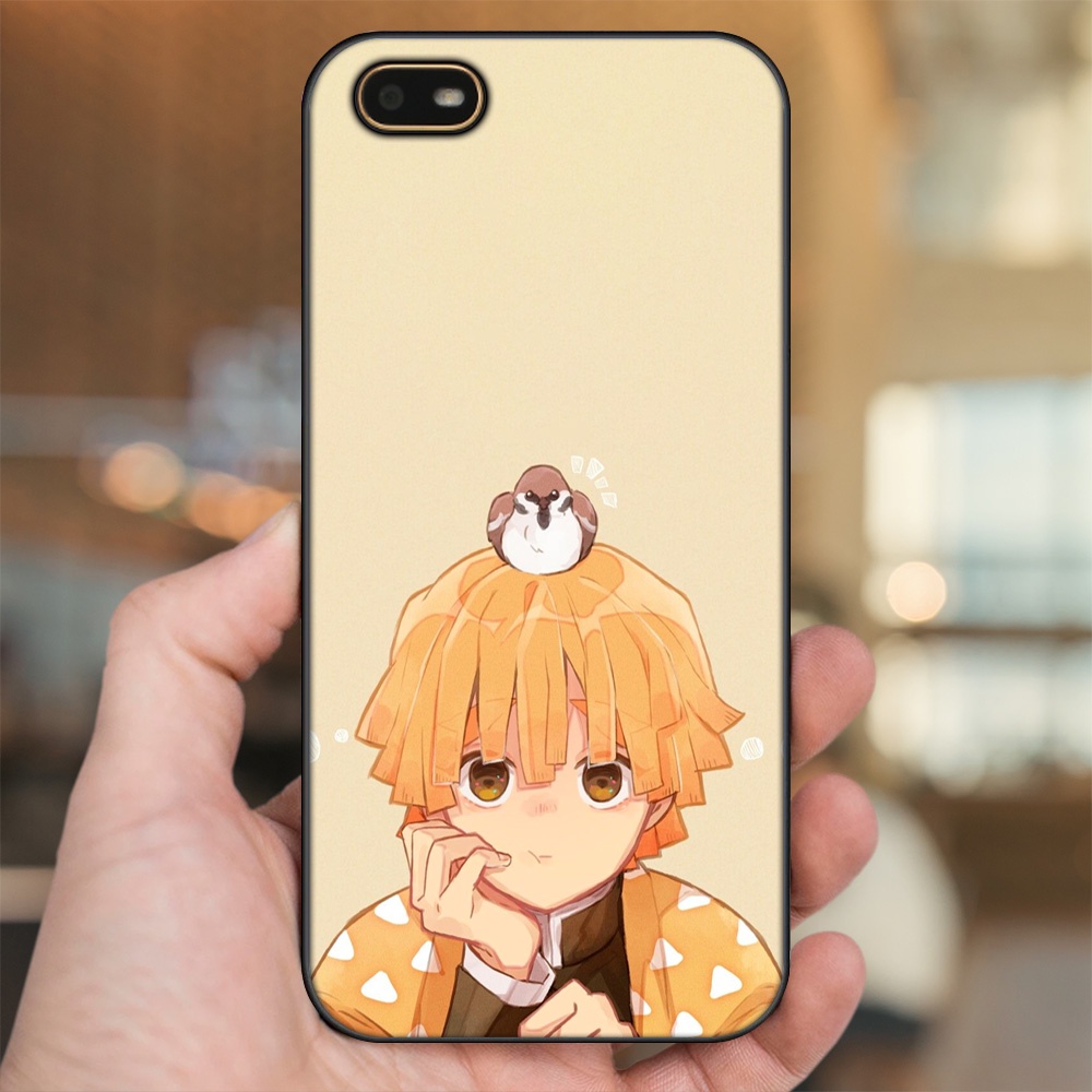 Ốp lưng Oppo A1K viền đen in hình Zenitsu Kimetsu no Yaiba