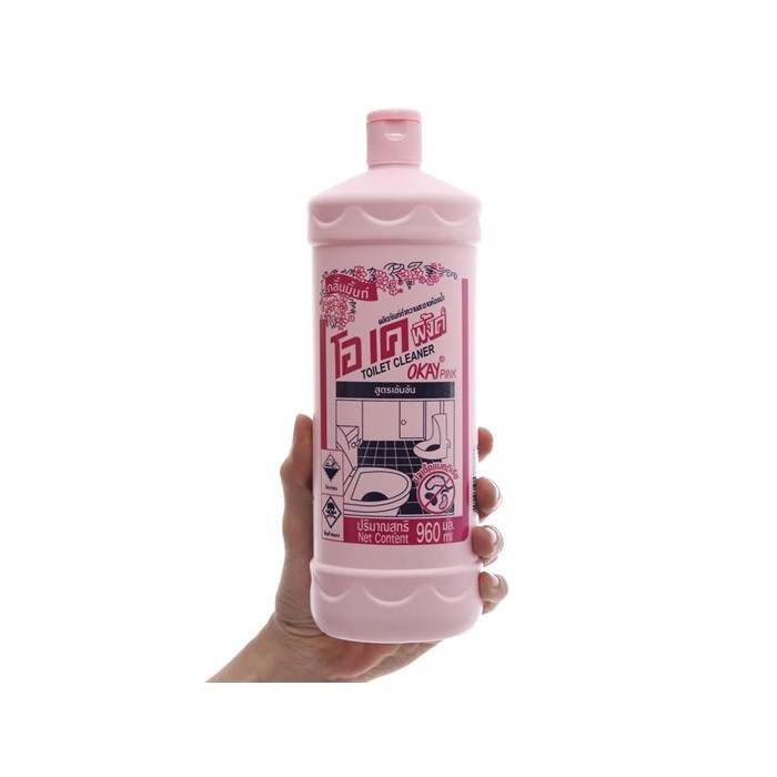 NƯỚC TẨY TOILET OKAY PINK DẠNG CHAI 960ML (HỒNG)