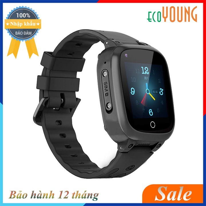 [Siêu sale] Đồng hồ định vị thông minh ecoWatch S25 4G - Video Call - Chống nước - Đen