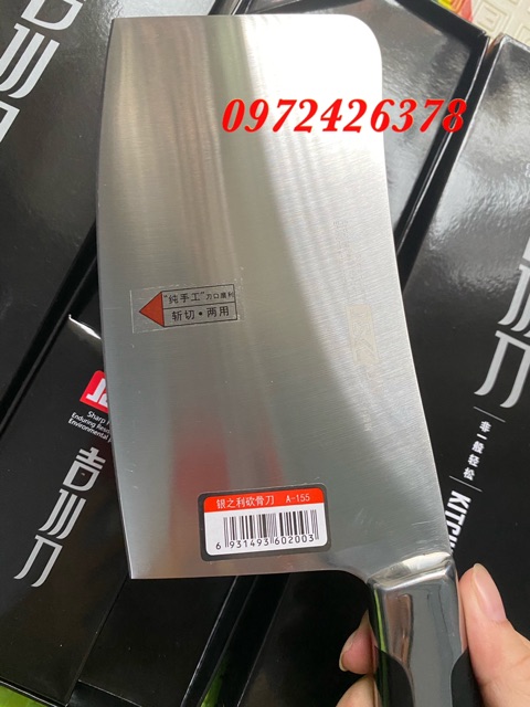 DAO CHẶT XƯƠNG -THÁI MỎNG LƯỠI THÉP KHÔNG RỈ,CÁN INOX CAO CẤP.
