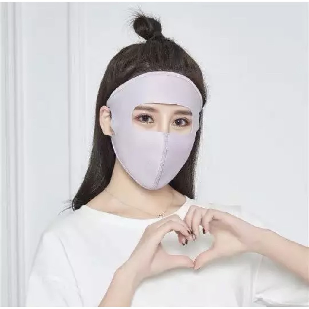 Khẩu trang Ninja chống nắng, vải thun cotton, che kín mặt, trán, thoáng mát, nhiều màu lựa chọn | BigBuy360 - bigbuy360.vn