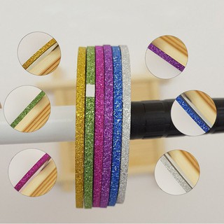 Cuộn băng dính 3D 6 màu dùng để làm nail