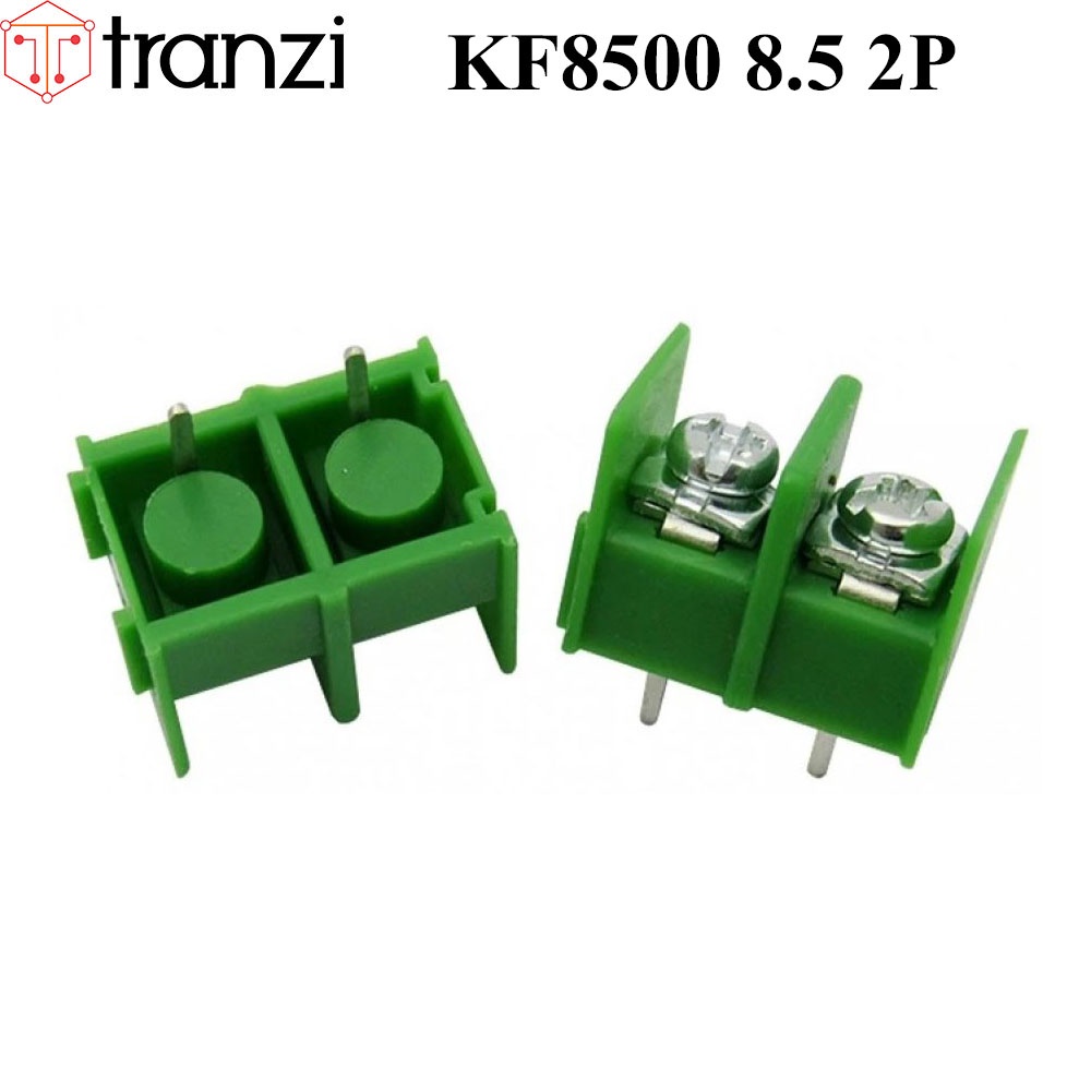 Cầu đấu 8.5mm KF8500 8.5 2P chân cắm thẳng xanh - túi 10 cái