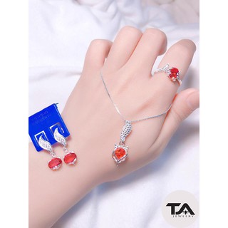 Bộ trang sức bạc Hồ Ly đủ màu