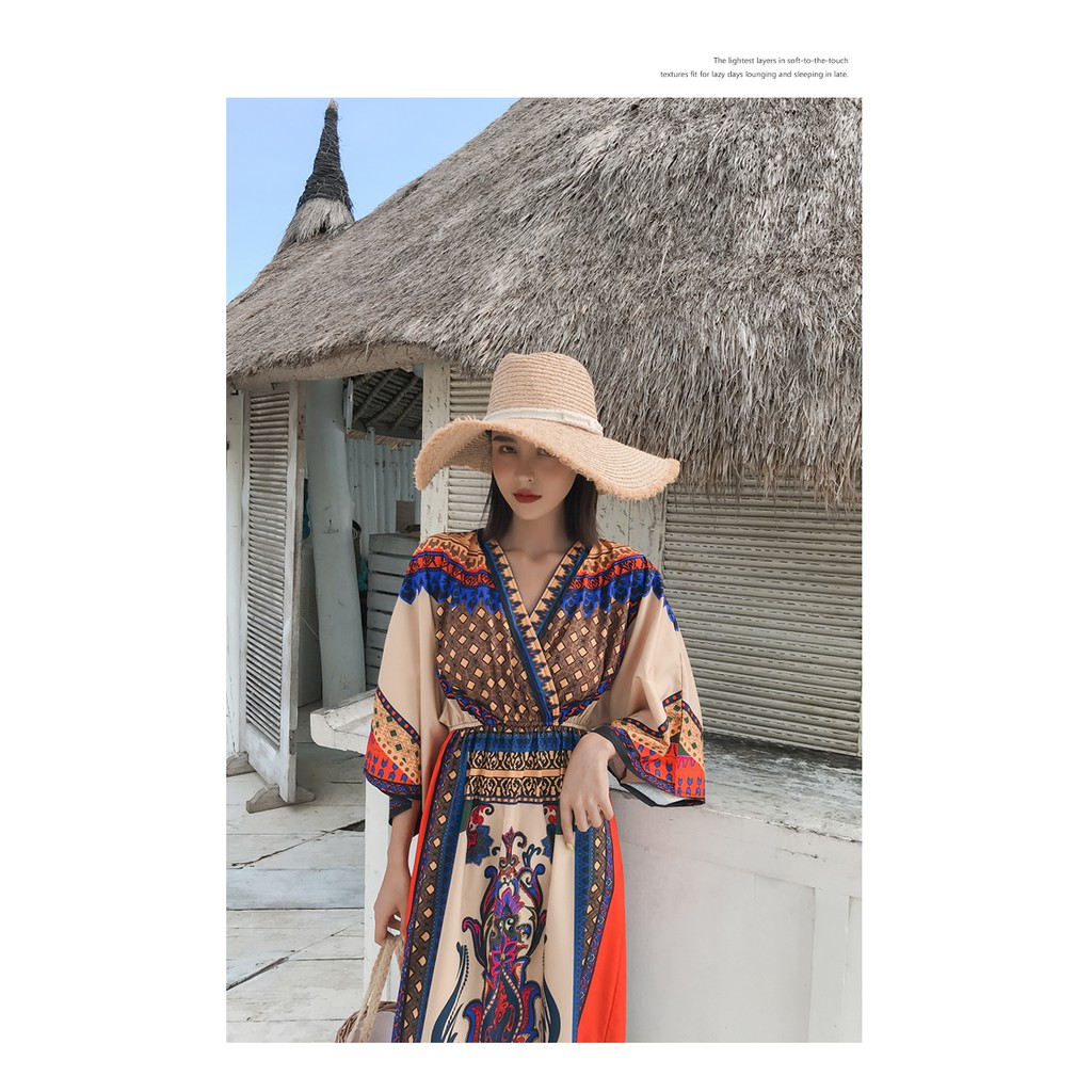 Đầm Thổ Cẩm Boho Phuket ❤️FREESHIP❤️Váy Vintage | BigBuy360 - bigbuy360.vn