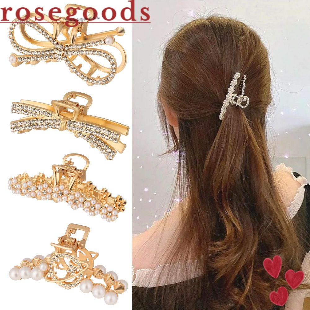 Kẹp Tóc Hợp Kim Đính Ngọc Trai Nhân Tạo Kiểu Dáng Mới|Kẹp Tóc