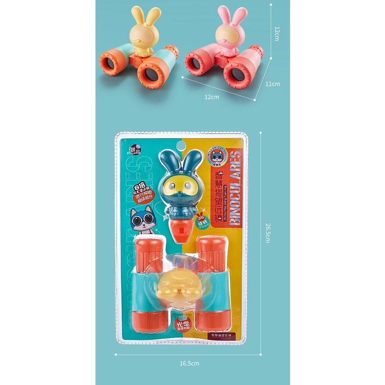 Đồ chơi ống nhòm kèm còi thổi 2 in 1 mẫu thỏ con đáng yêu