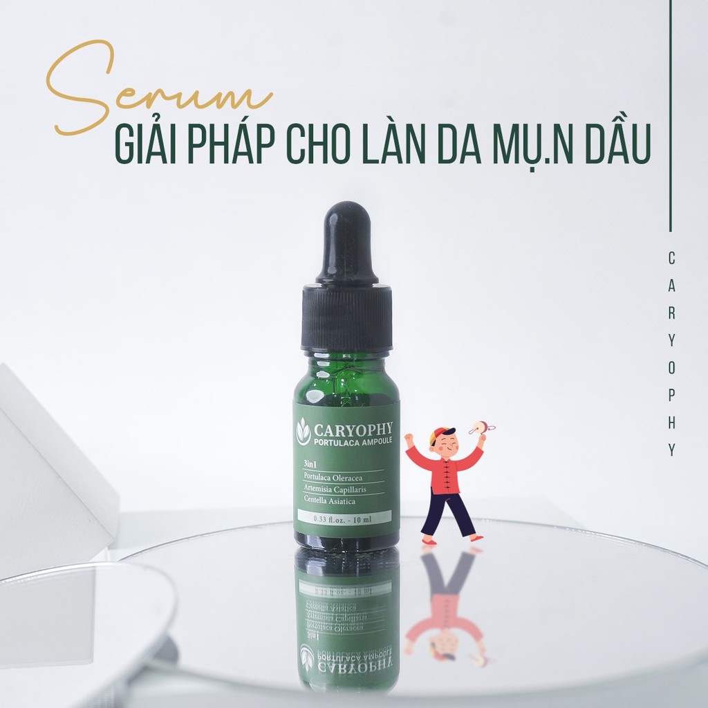 Serum dành cho da dầu mụn ngăn ngừa ẩn mụn bọc mụn trứng cá các loại mụn và thâm Caryophy hàn quốc 1ml | BigBuy360 - bigbuy360.vn