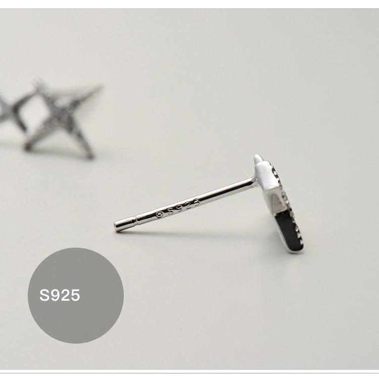 Khuyên tai nữ mạ bạc 925 không gỉ trang sức cá tính hàn quốc CINLA KT001