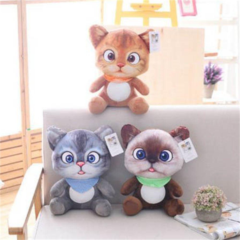 Mèo Nhồi Bông Mềm 20cm Đáng Yêu Cho Bé