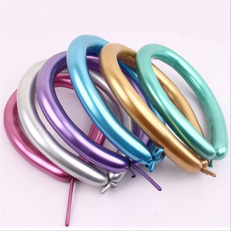 Bộ 30 Bong Bóng Dài Họa Tiết Dải Xoắn Bằng Kim Loại Dùng Trang Trí Tiệc Sinh Nhật / Tiệc Cưới / Giáng Sinh