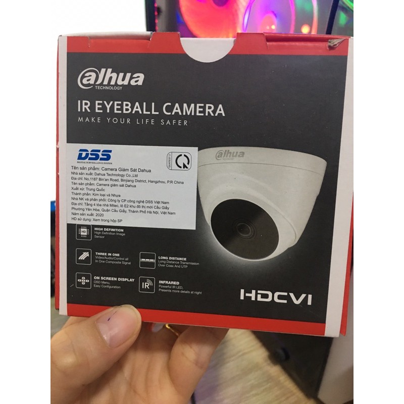 Camera Dome HDCVI hồng ngoại 2.0 Megapixel DAHUA HAC-T1A21P