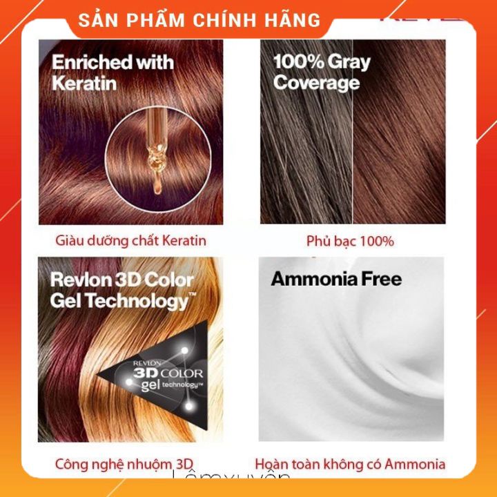Nhuộm REVLON Colorsilk 60ML  Lên màu tóc nhanh, giữ màu lâu phai, giàu dưỡng chất
