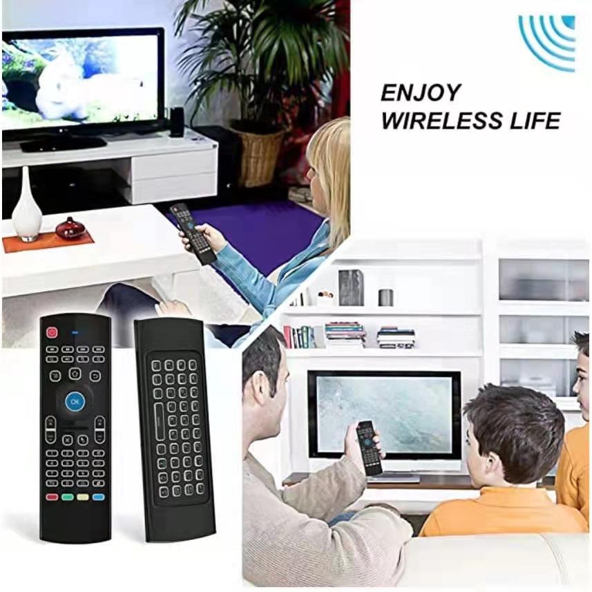 Chuột Bay Điều Khiển Từ Xa Air Mouse MX3 2,4GHZ Kèm Bàn Phím Hỗ Trợ Androi box, Linux, Smart TV