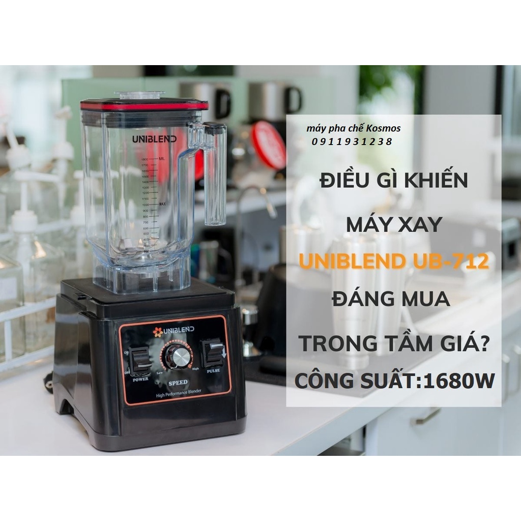MÁY XAY CÔNG NGHIỆP, MÁY XAY ĐÁ CHUYÊN DỤNG UNIBLEND UB - 712 ( HÀNG CHÍNH HÃNG NHẬP KHẨU)