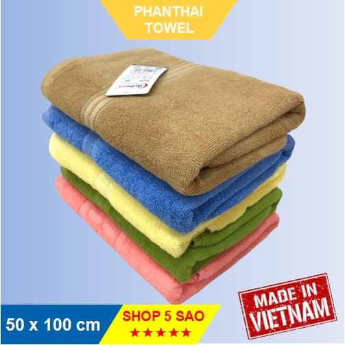 Khăn bông Spa/ khăn tắm màu đơn sắc 50x100cm (220g)/ Sợi cotton #khantam