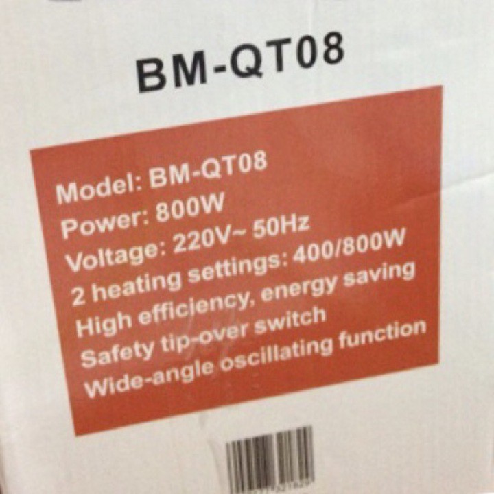Máy sưởi đèn sưởi Ecosun BM-QT08 2 bóng tiết kiệm điện