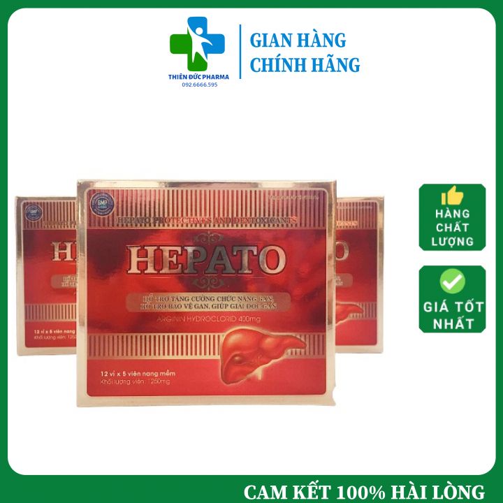 Viên Uống HEPATO - Hỗ Trợ Tăng Cường Chức Năng Gan, Hỗ Trợ Bảo Vệ Gan, Giải Độc Gan