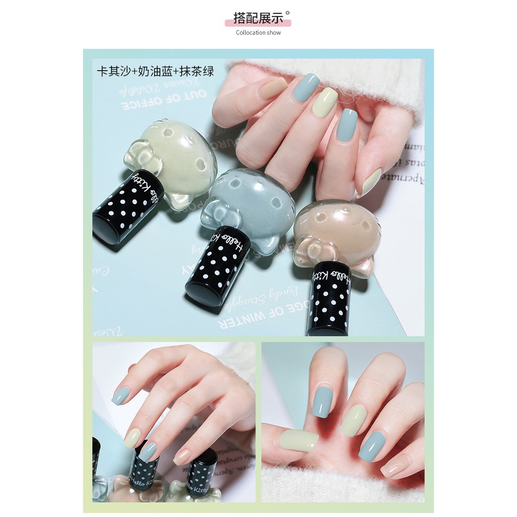 Sơn Móng Tay Tia Uv Nhanh Khô Hình Hello Kitty Dễ Thương Cho Phụ Nữ Mang Thai