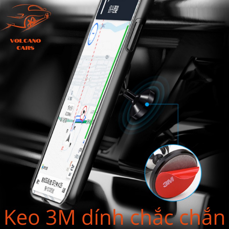 Giá đỡ để điện thoại hút nam châm xoay 360 độ chất liệu hợp kim lực hít siêu chắc chỉnh góc nhìn dùng trên ô tô xe hơi