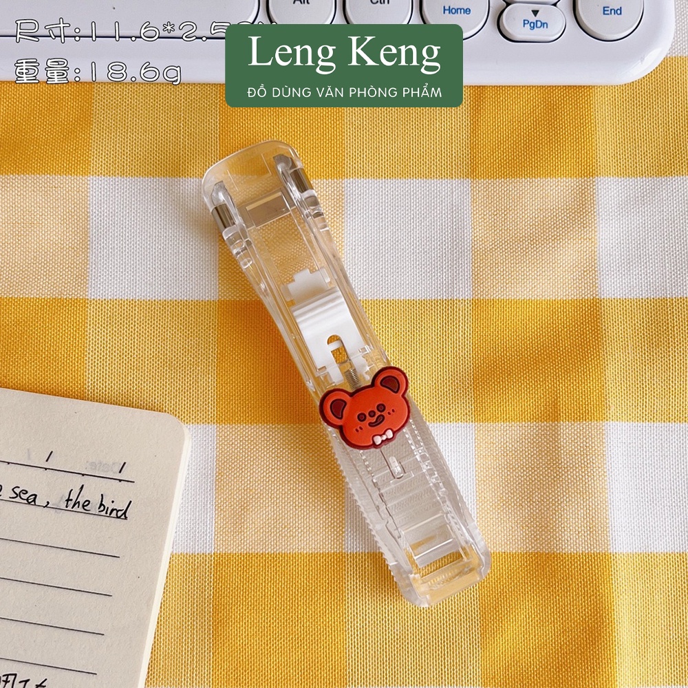 Bấm ghim kẹp giấy vĩnh cửu k nát giấy văn phòng phẩm Leng Keng tiện lợi cho học sinh GB02