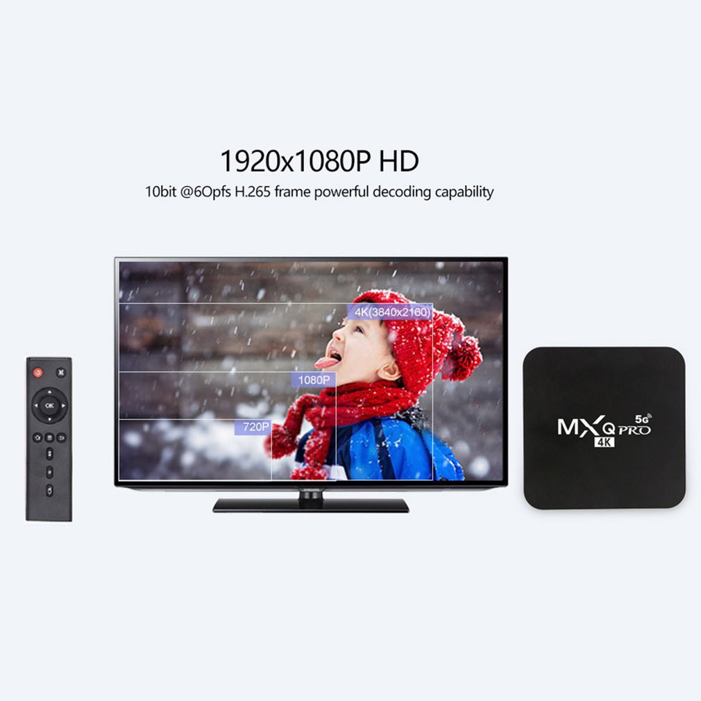 Đầu Mxq Pro Android Tv Box 4k (4G / 64g) Quad Core Smart Box Android 10.1 4k Uhd 3d 5g Wifi