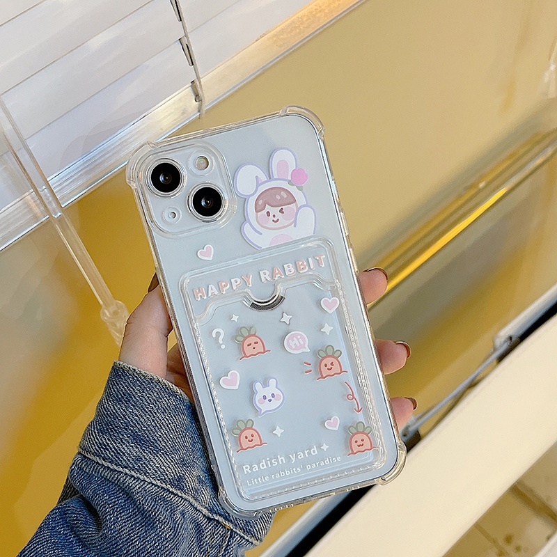 Ốp lưng IPhone  trong túi đựng thẻ ảnh thỏ cute 6/6s/6plus/6splus/7/7plus/8/8plus/xs/11/12/13/14/Pro/Plus/Promax TT8