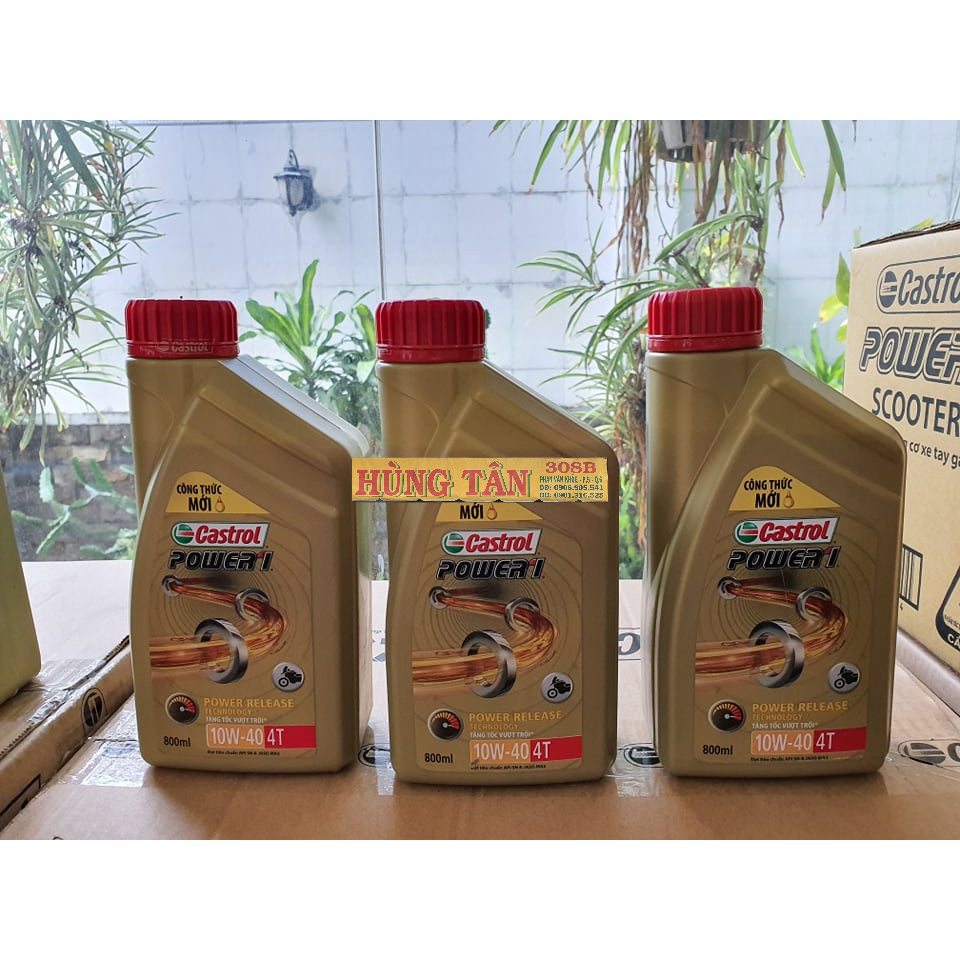 DẦU NHỚT XE SỐ CASTROL POWER1 0,8 L - 800ML