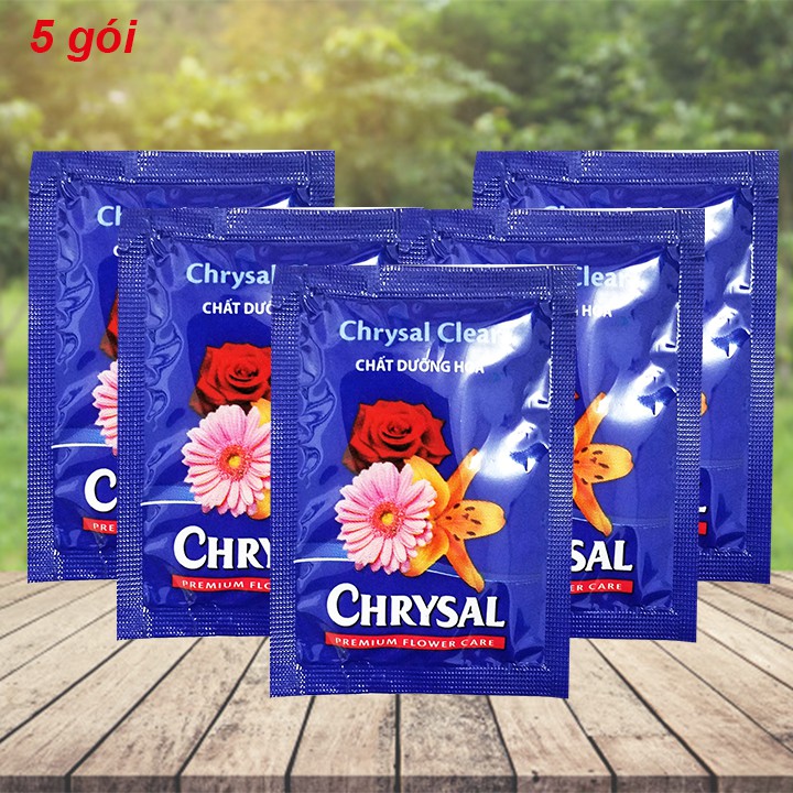 Bộ 5 gói Chất dưỡng hoa tươi lâu giữ hoa lâu tàn CHRYSAL