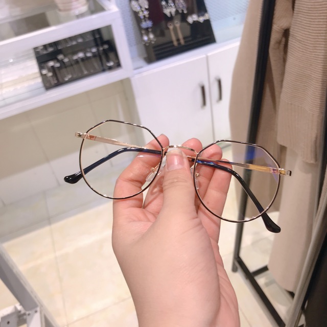 [ Ảnh thật ] Gọng kính Vintage Hàn Quốc kim loại mẫu vát đầu 2019 | BigBuy360 - bigbuy360.vn
