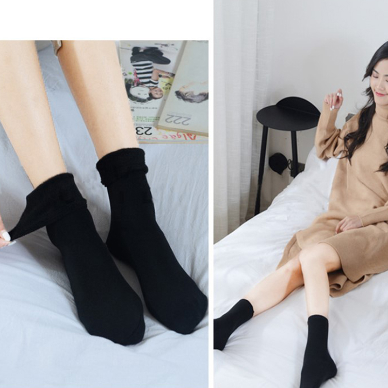 Vớ Len Cashmere Dày Giữ Ấm Mùa Đông Cho Nữ