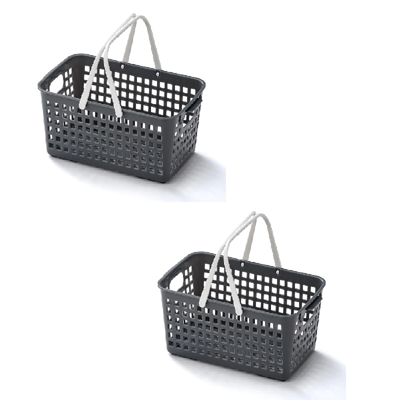 Daiso Giỏ Nhựa Kiểu Đan Rattan-Type Basket C Green