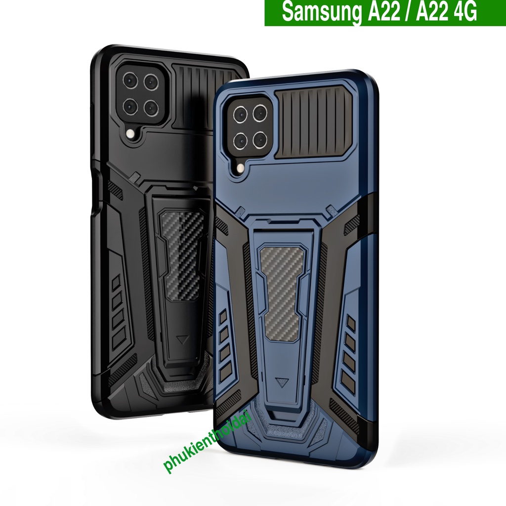 Ốp lưng Iron Man Pro Samsung A22 / A22 4G giá đỡ xem phim chống sốc bảo vệ toàn diện